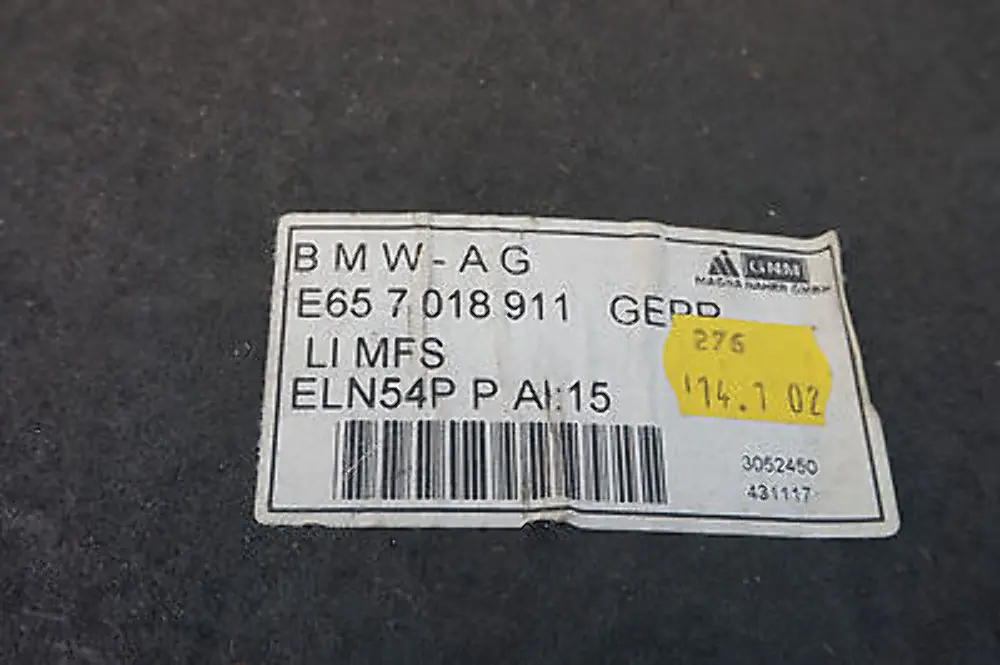 BMW 7 er e65 e66 Verkleidung Gepäckraum Links - SKU 7018911 - Teilenummer 7018911