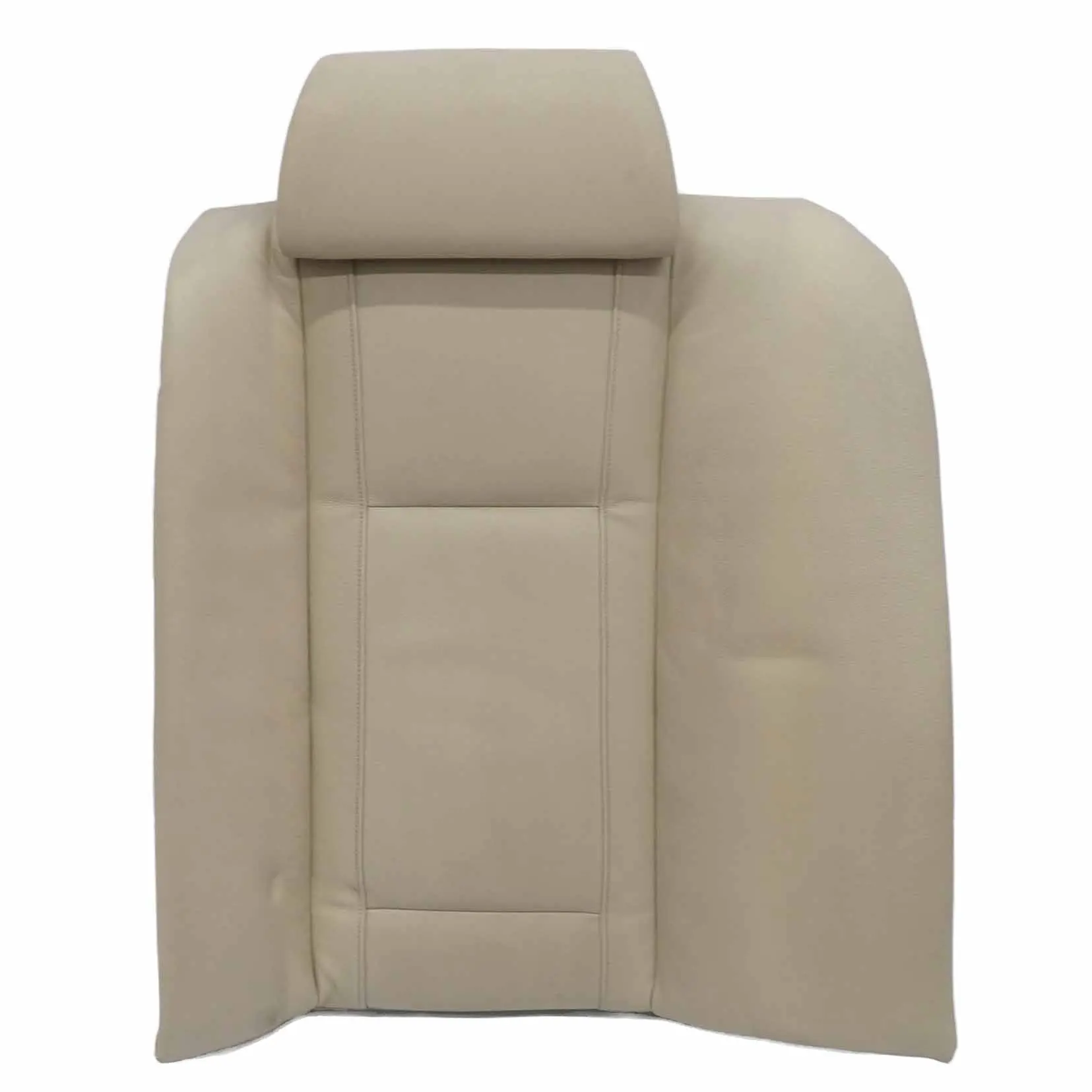 BMW E65 E66 Asiento Trasero Izquierdo Funda Respaldo Cuero Beige Crema