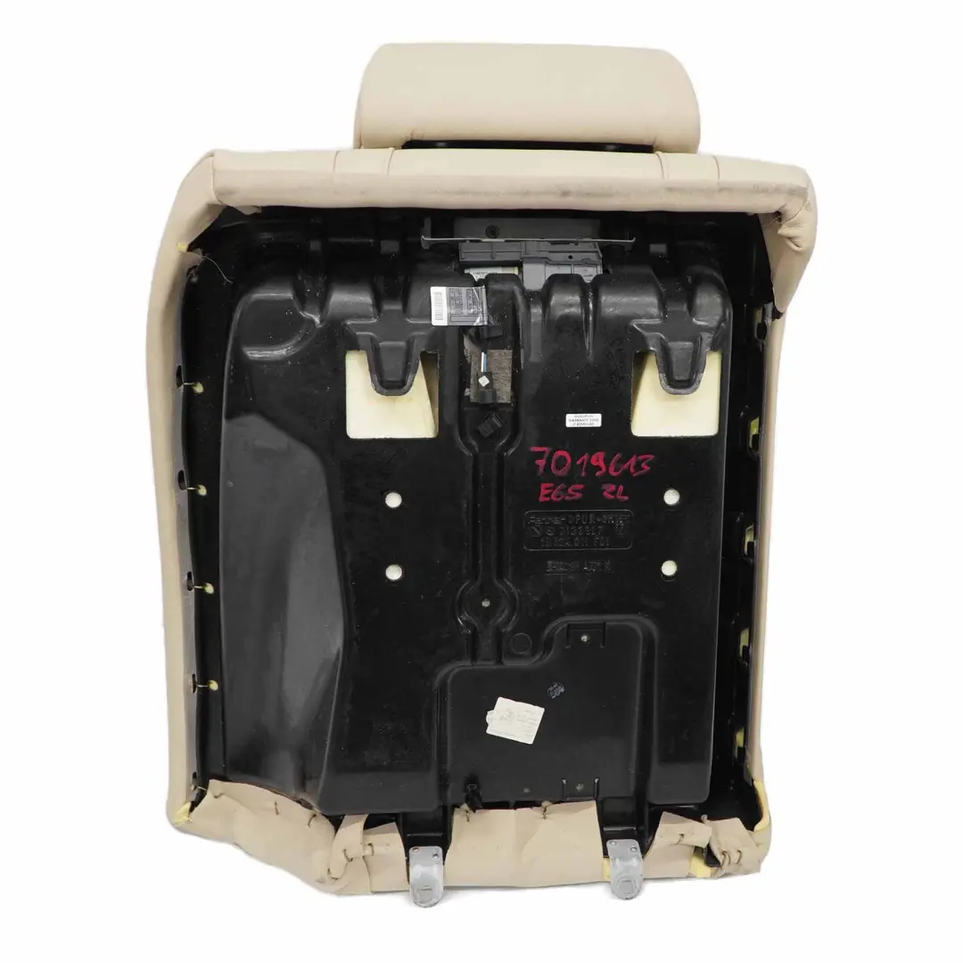 Asiento Trasero Izquierdo Funda Respaldo Cuero Beige Crema para BMW E65 E66 con número de pieza 7019613 BMW E65 E66 Asiento Trasero Izquierdo Funda Respaldo Cuero Beige Crema - SKU 7019613 - Número de pieza 7019613