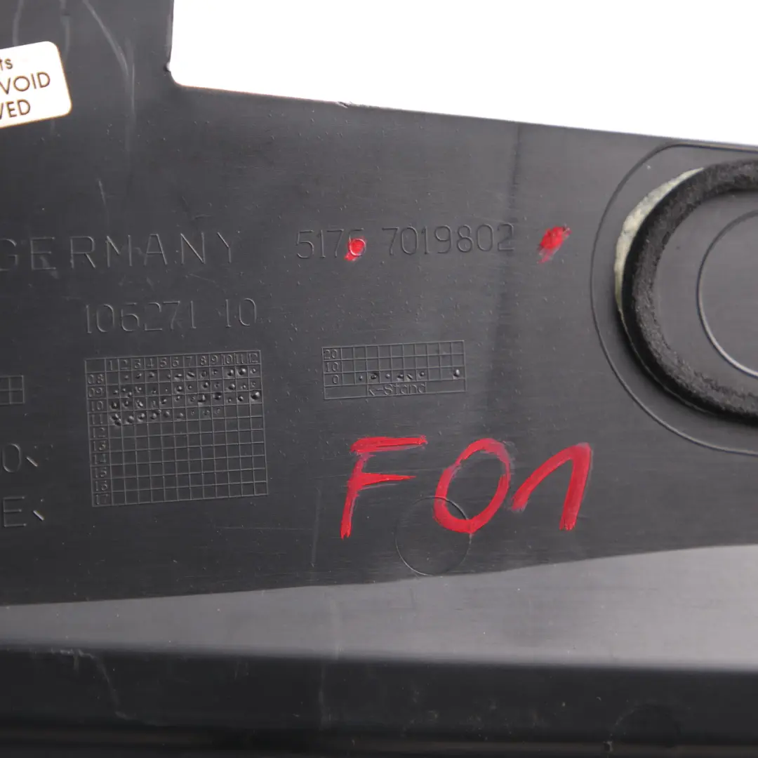 BMW F01 F02 Motorabdeckung Akustikbucht Trägerplatte Rechts - SKU 7019802 - Teilenummer 7019802