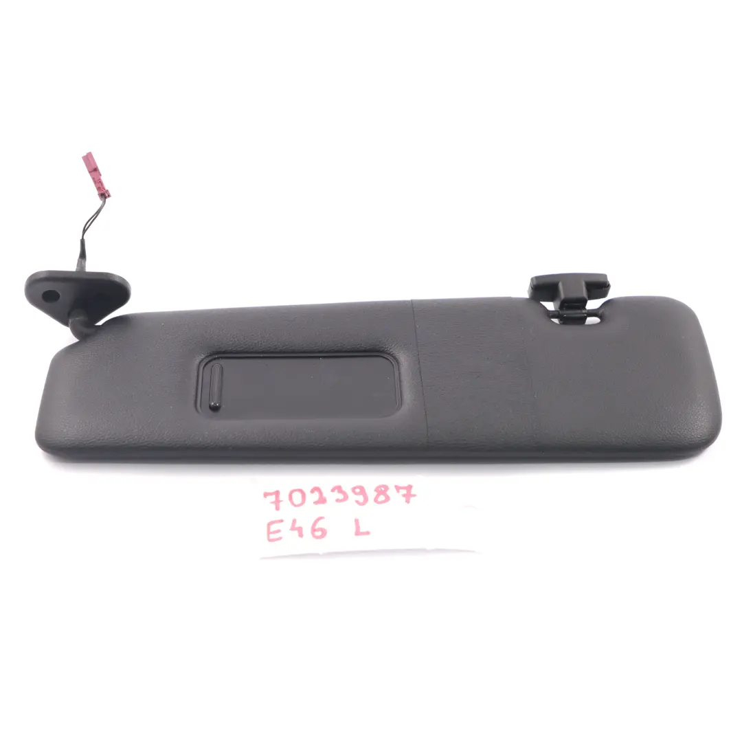 BMW E46 Sonnen blende links Abdeckung Panel blende Kunstleder schwarz - SKU 7023987 - Teilenummer 7023987