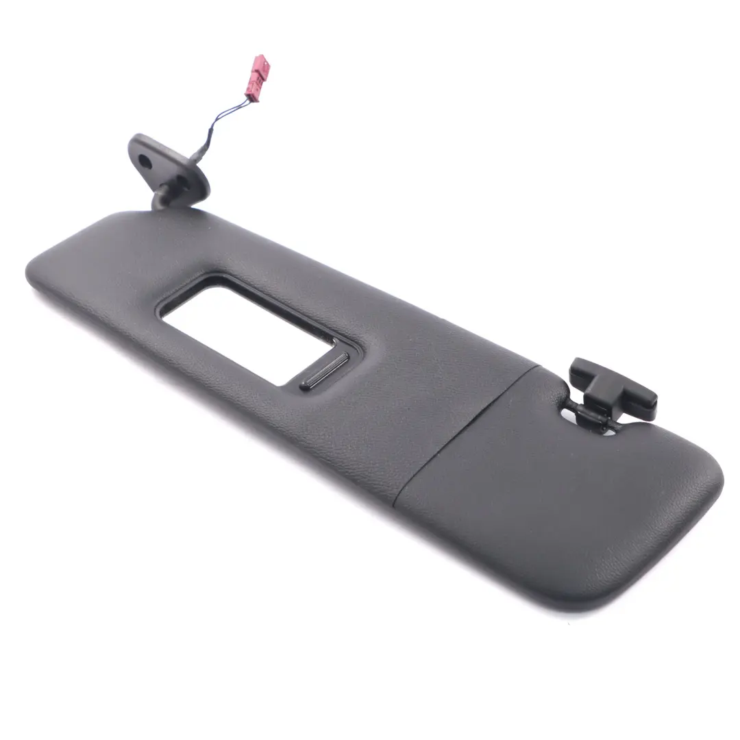 BMW E46 Sun Visor Left N/S Cover Panel Sunvisor Imitation Leather Black - SKU 7023987 - Part number 7023987