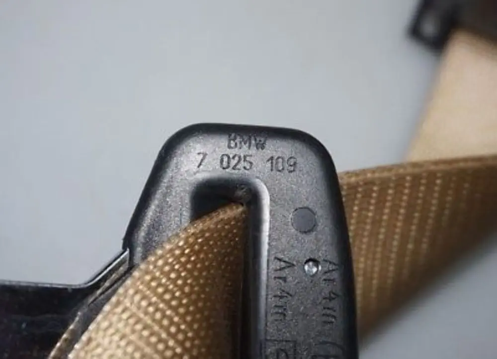 Center Upper Seat Belt Beige to BMW 7 Series E65 E66 E67 Rear with Part number 7025109 BMW 7 Series E65 E66 E67 Rear Center Upper Seat Belt Beige - SKU 7025109 - Part number 7025109