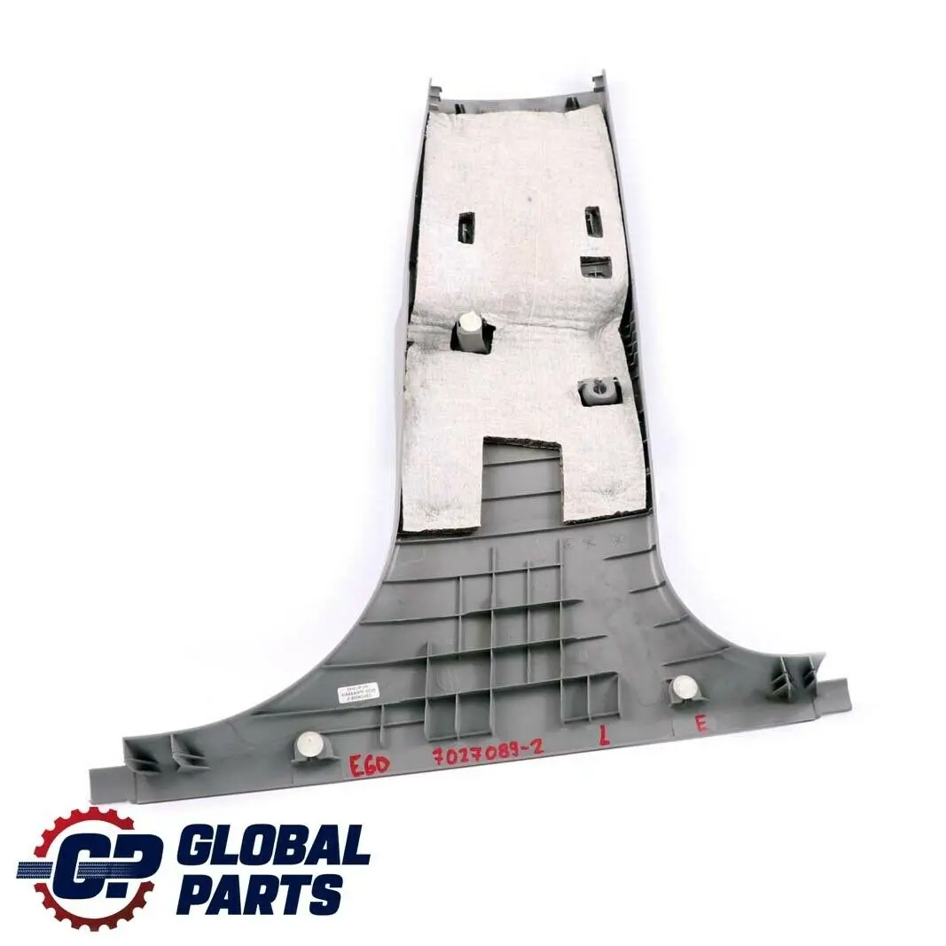 Embellecedor Columna B Pilar Inferior Izquierdo Gris para BMW E60 E61 LCi con número de pieza 7027089 BMW E60 E61 LCi Embellecedor Columna B Pilar Inferior Izquierdo Gris - SKU 7027089-2 - Número de pieza 7027089