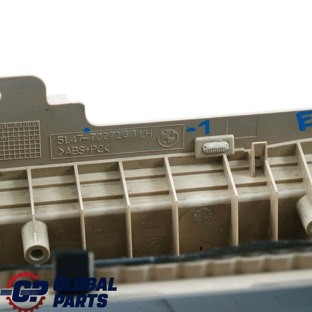 BMW X5 Series E53 Left Vent Louvre Side Rail Cover In Trunk Lid N/S Beige - SKU 7027133-1 - Part number 7027133