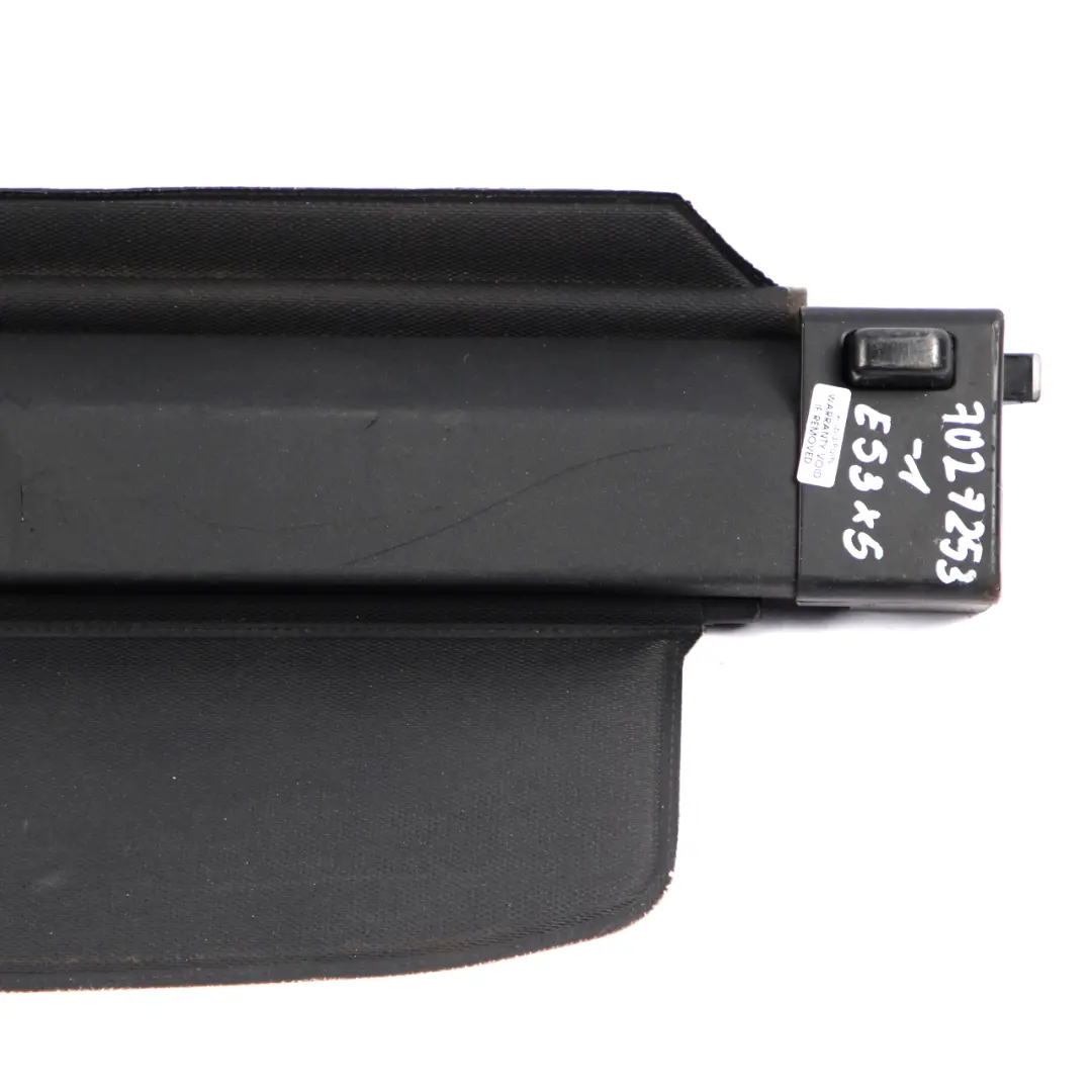 £*BMW X5 Series E53 Rear Trunk Roller Blind Parcel Shelf Load Cover Black Schwarz to with Part number 7027253 £*BMW X5 Series E53 Rear Trunk Roller Blind Parcel Shelf Load Cover Black Schwarz - SKU 7027253-1 - Part number 7027253