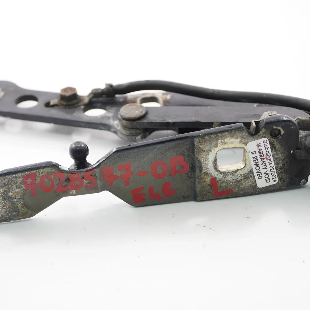 BMW E46 Motor Capó Bisagra izquierda Orient Azul Metalizado - 317 - SKU 7028577-OB - Número de pieza 7028577