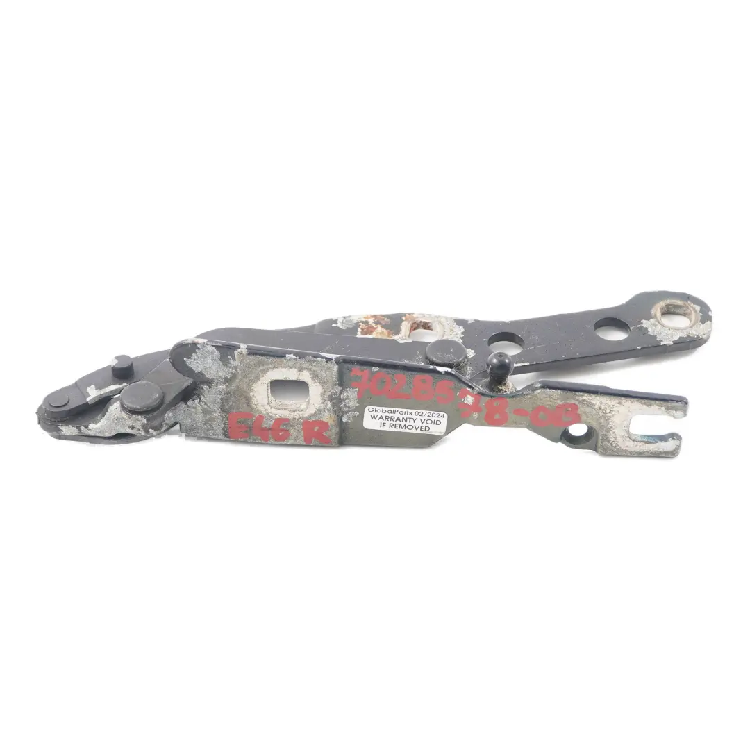BMW E46 Right Engine Hood Hinge Bonnet O/S Orient Blau Metallic - 317 - SKU 7028578-OB - Part number 7028578