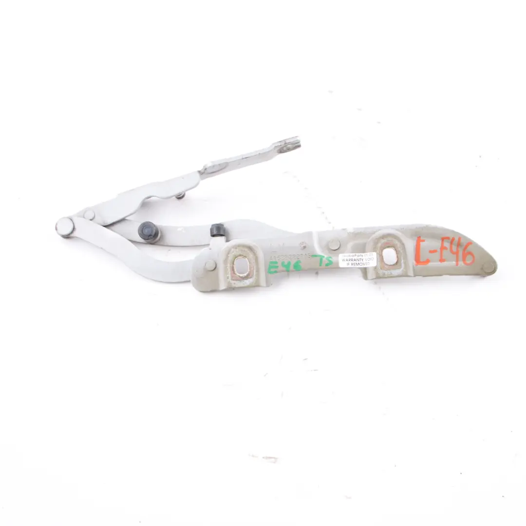 Trunk Lid Hinge Rear Left N/S Titan Silver - 354 8222715 to BMW E46 Convertible with Part number 7028579 BMW E46 Convertible Trunk Lid Hinge Rear Left N/S Titan Silver - 354 8222715 - SKU 7028579-TS - Part number 7028579