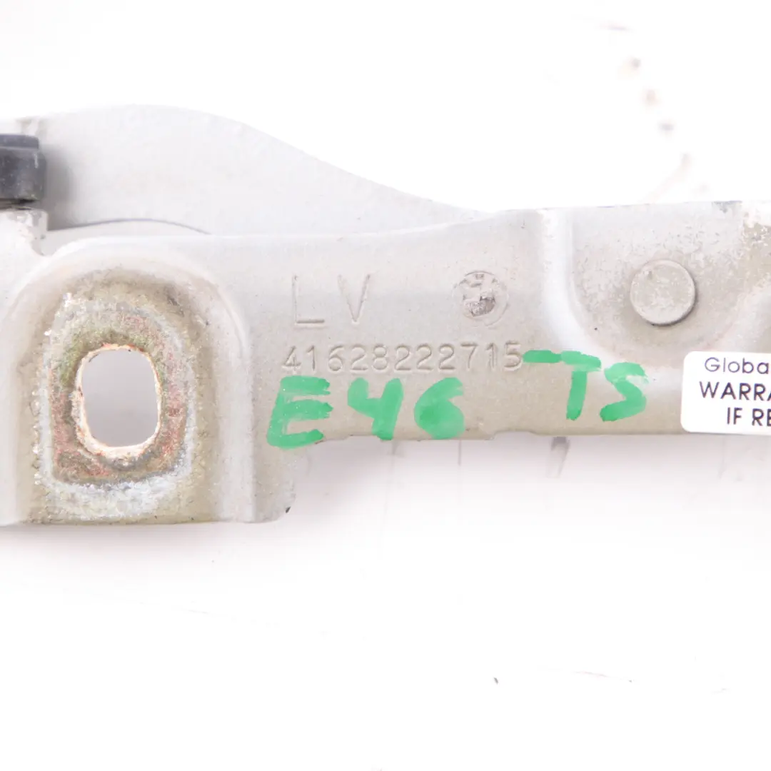 BMW E46 Convertible Trunk Lid Hinge Rear Left N/S Titan Silver - 354 8222715 - SKU 7028579-TS - Part number 7028579