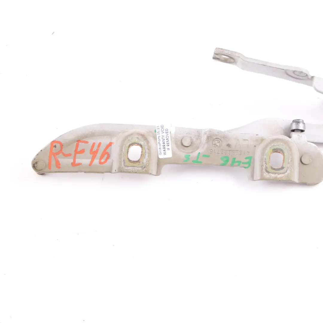 Trunk Lid Hinge Rear Right O/S Titan Silver - 354 8222716 to BMW E46 Convertible with Part number 7028580 BMW E46 Convertible Trunk Lid Hinge Rear Right O/S Titan Silver - 354 8222716 - SKU 7028580-TS - Part number 7028580