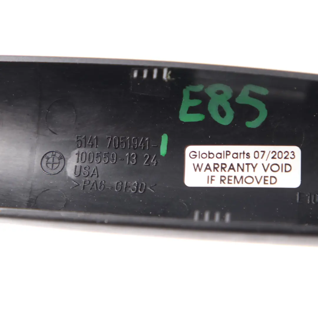 Door Handle Interior Left N/S Cover Trim Black 7051941 to BMW Z4 E85 E86 with Part number 7029175 BMW Z4 E85 E86 Door Handle Interior Left N/S Cover Trim Black 7051941 - SKU 7029175 - Part number 7029175