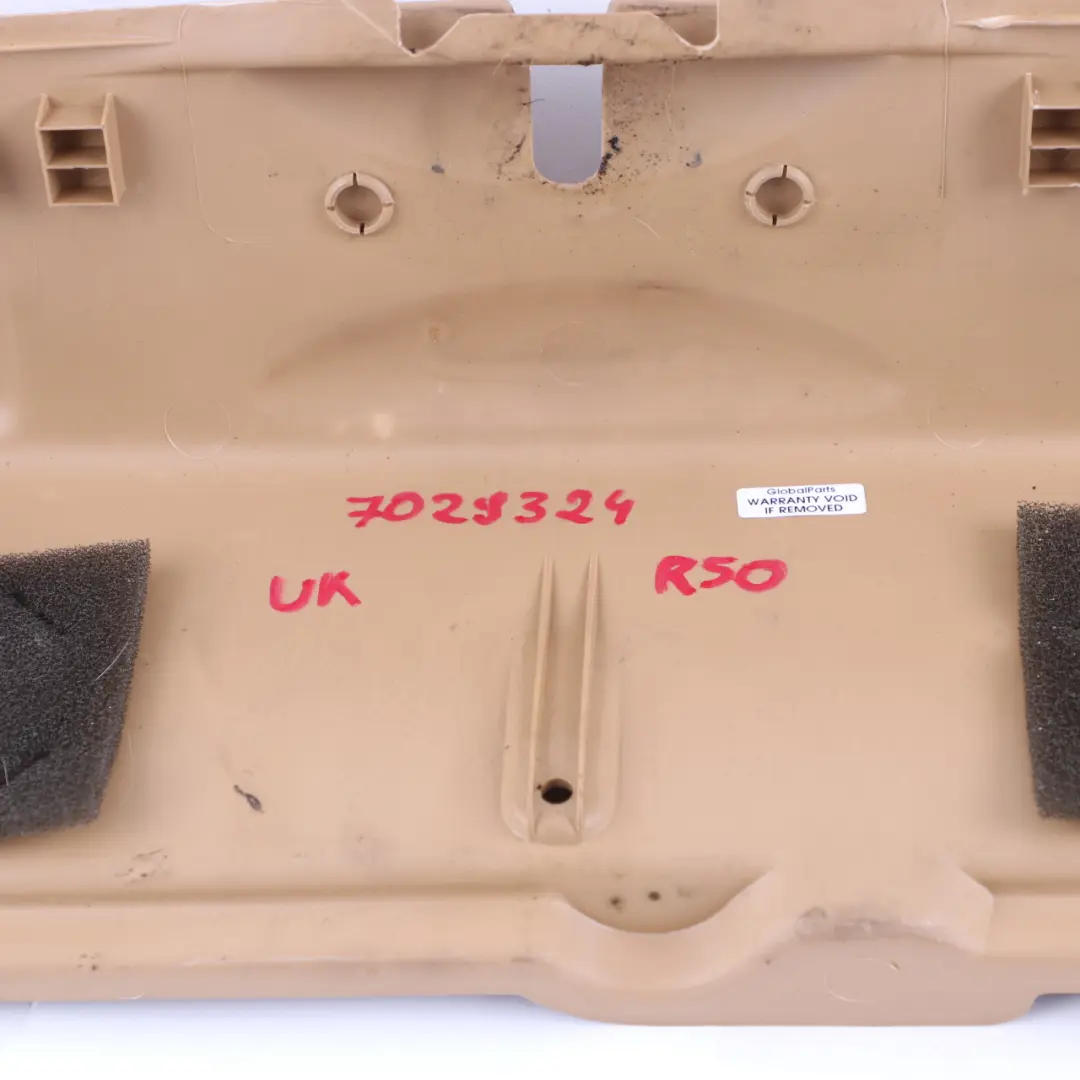 Trunk Luggage Loading Sill Cover Cordoba Beige to Mini Cooper One R50 with Part number 7029324 Mini Cooper One R50 Trunk Luggage Loading Sill Cover Cordoba Beige - SKU 7029324 - Part number 7029324