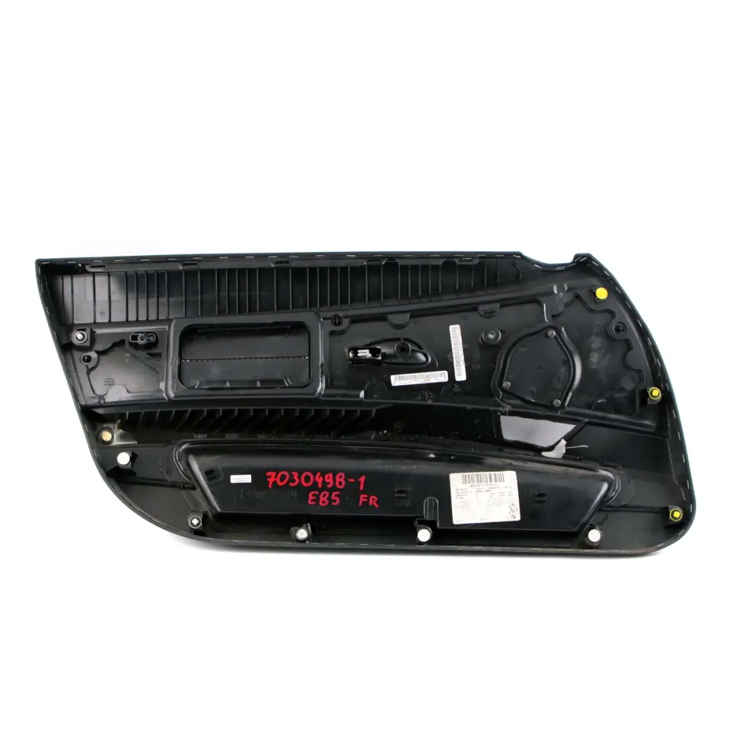 Front Right O/S Door Card Black Cloth Trim Panel to BMW Z4 Series 1 E85 E86 with Part number 7030498 BMW Z4 Series 1 E85 E86 Front Right O/S Door Card Black Cloth Trim Panel - SKU 7030498-1 - Part number 7030498