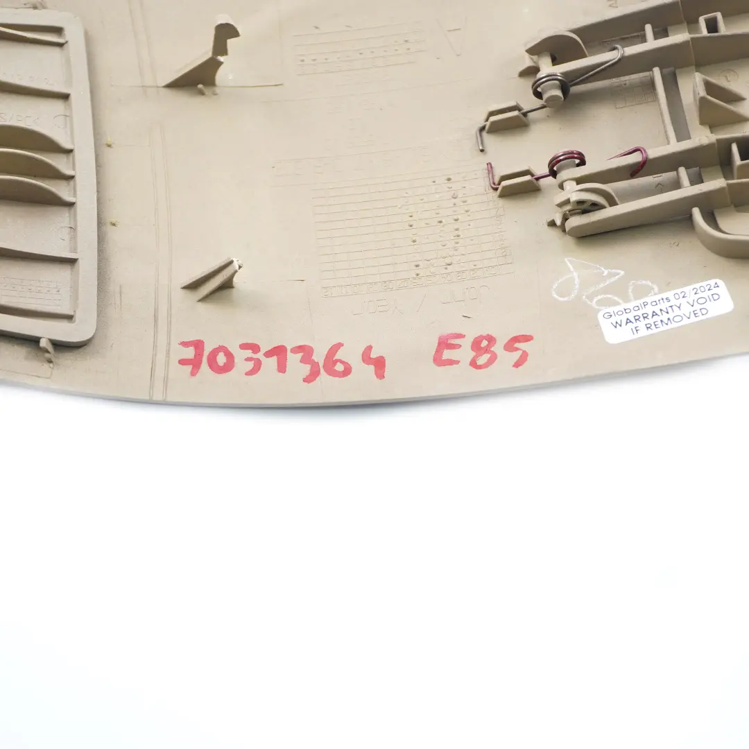 Mitte Mittelkonsole hinten Verkleidung Abdeckung Beige für BMW Z4 E85 mit Teilenummer 7031364 BMW Z4 E85 Mitte Mittelkonsole hinten Verkleidung Abdeckung Beige - SKU 7031364 - Teilenummer 7031364