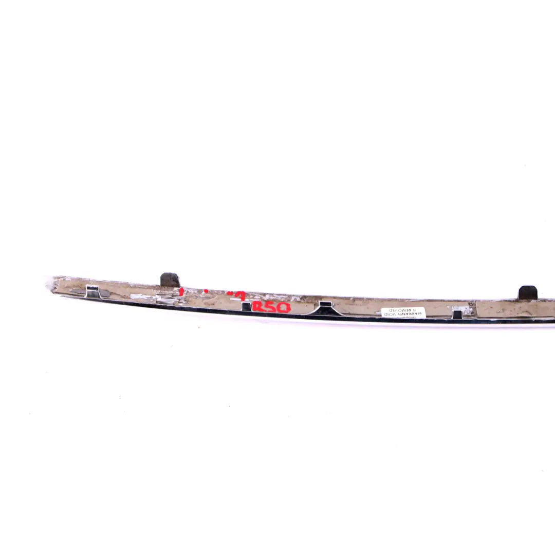 Mini Cooper One 1 R50 R52 Front Bumper Rubber Strip Cover Trim Panel Chrome - SKU 7032900-1 - Part number 7032900