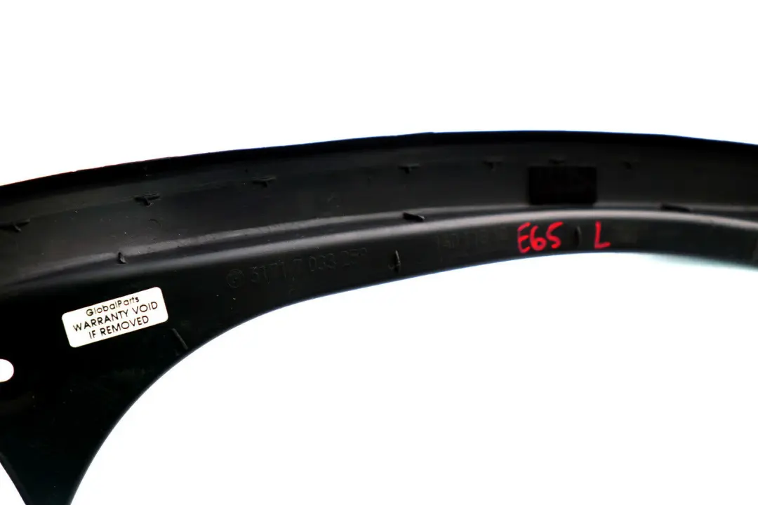 BMW 7 Series E65 E66 E67 Left N/S Water Channel Cover Rear Boot Trim Duct - SKU 7033259 - Part number 51717033259