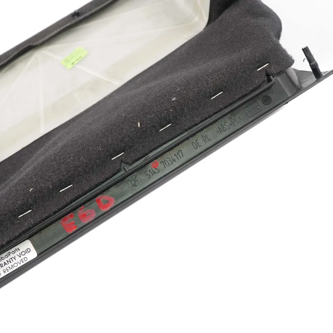 Columna De Direccion Panel Inferior Cubierta Negro para BMW E60 E61 con número de pieza 7034117 BMW E60 E61 Columna De Direccion Panel Inferior Cubierta Negro - SKU 7034117 - Número de pieza 7034117