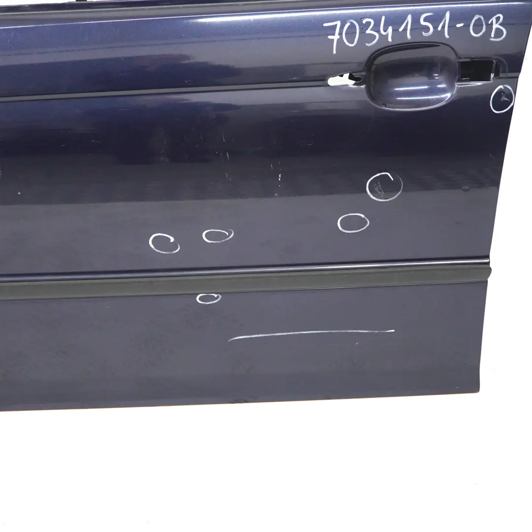 Puerta Delantera Izquierda Orientblau Azul Metalizado - 317 para BMW E46 con número de pieza 7034151 BMW E46 Puerta Delantera Izquierda Orientblau Azul Metalizado - 317 - SKU 7034151-OB - Número de pieza 7034151