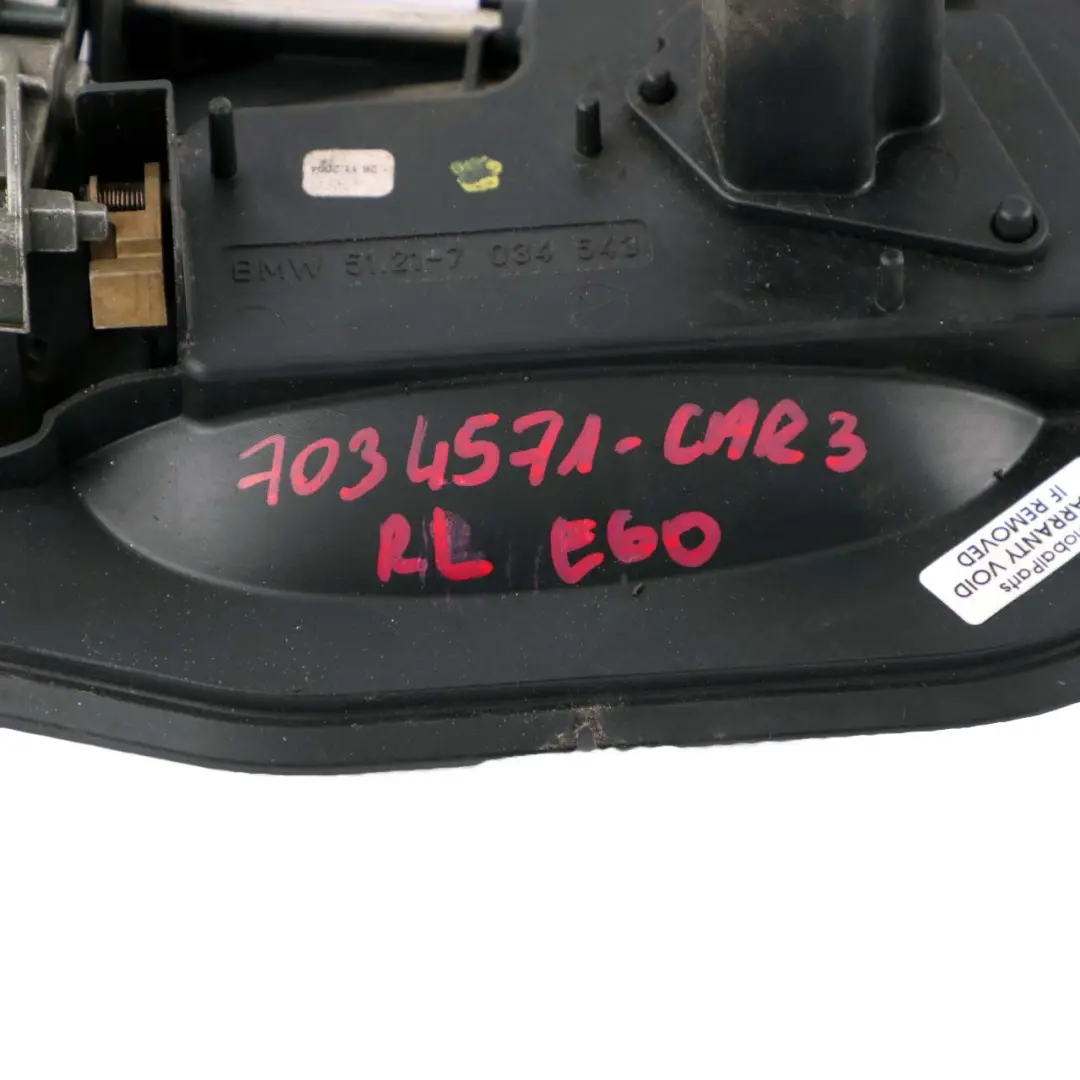 Complete Rear Left Grab Handle N/S Carbonschwarz Black to BMW 5 Series E60 E61 3 with Part number 7034571 BMW 5 Series E60 E61 3 Complete Rear Left Grab Handle N/S Carbonschwarz Black - SKU 7034571-CAR3 - Part number 7034571