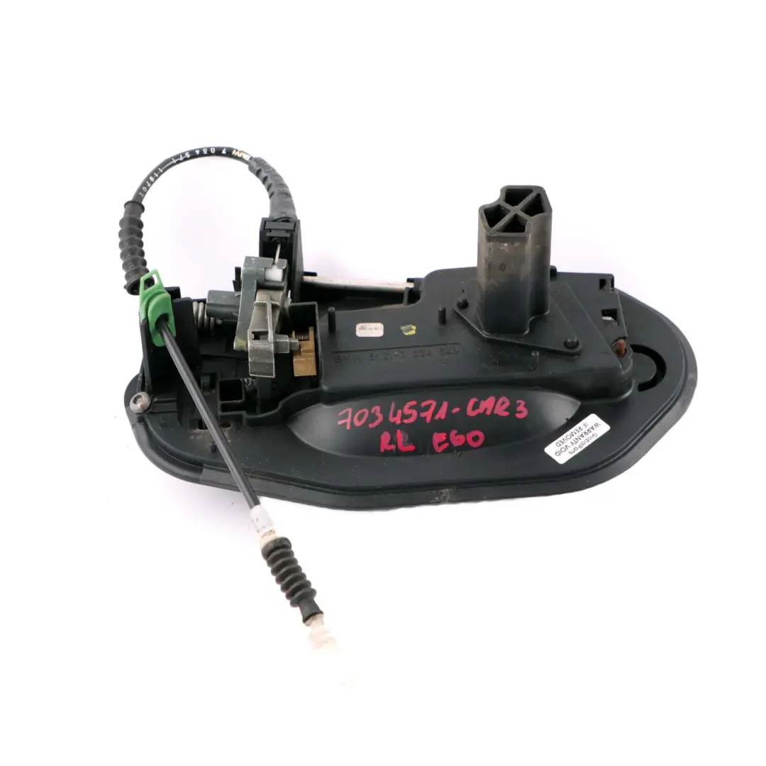 Complete Rear Left Grab Handle N/S Carbonschwarz Black to BMW 5 Series E60 E61 3 with Part number 7034571 BMW 5 Series E60 E61 3 Complete Rear Left Grab Handle N/S Carbonschwarz Black - SKU 7034571-CAR3 - Part number 7034571