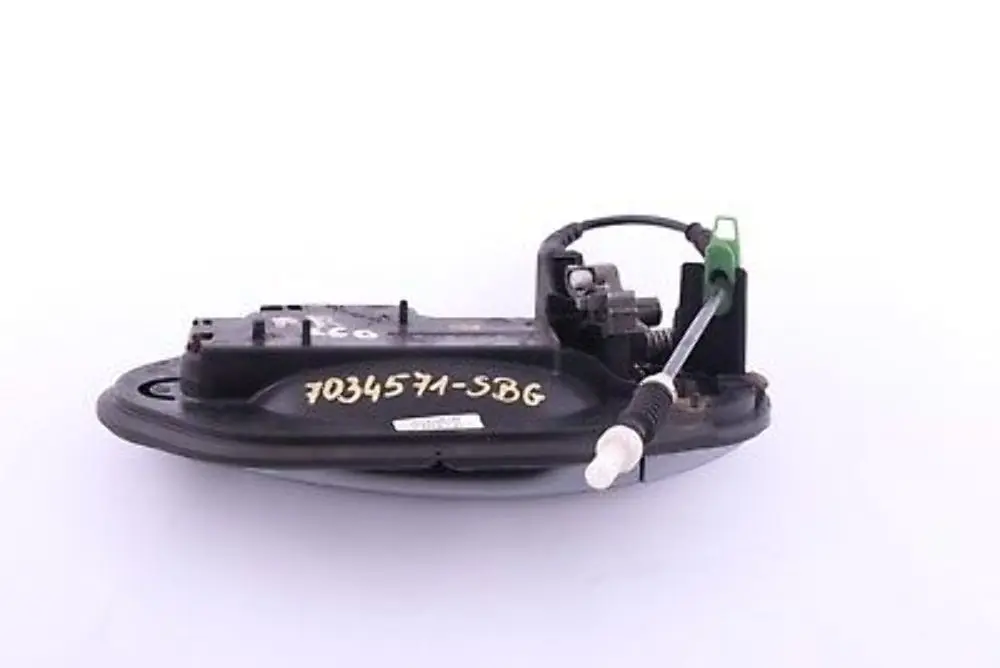 Griffbügel Bowdenzug hinten rechts Silbergrau für BMW 5 er E60 E61 mit Teilenummer 7034571 BMW 5 er E60 E61 Griffbügel Bowdenzug hinten rechts Silbergrau - SKU 7034571-SBG - Teilenummer 7034571