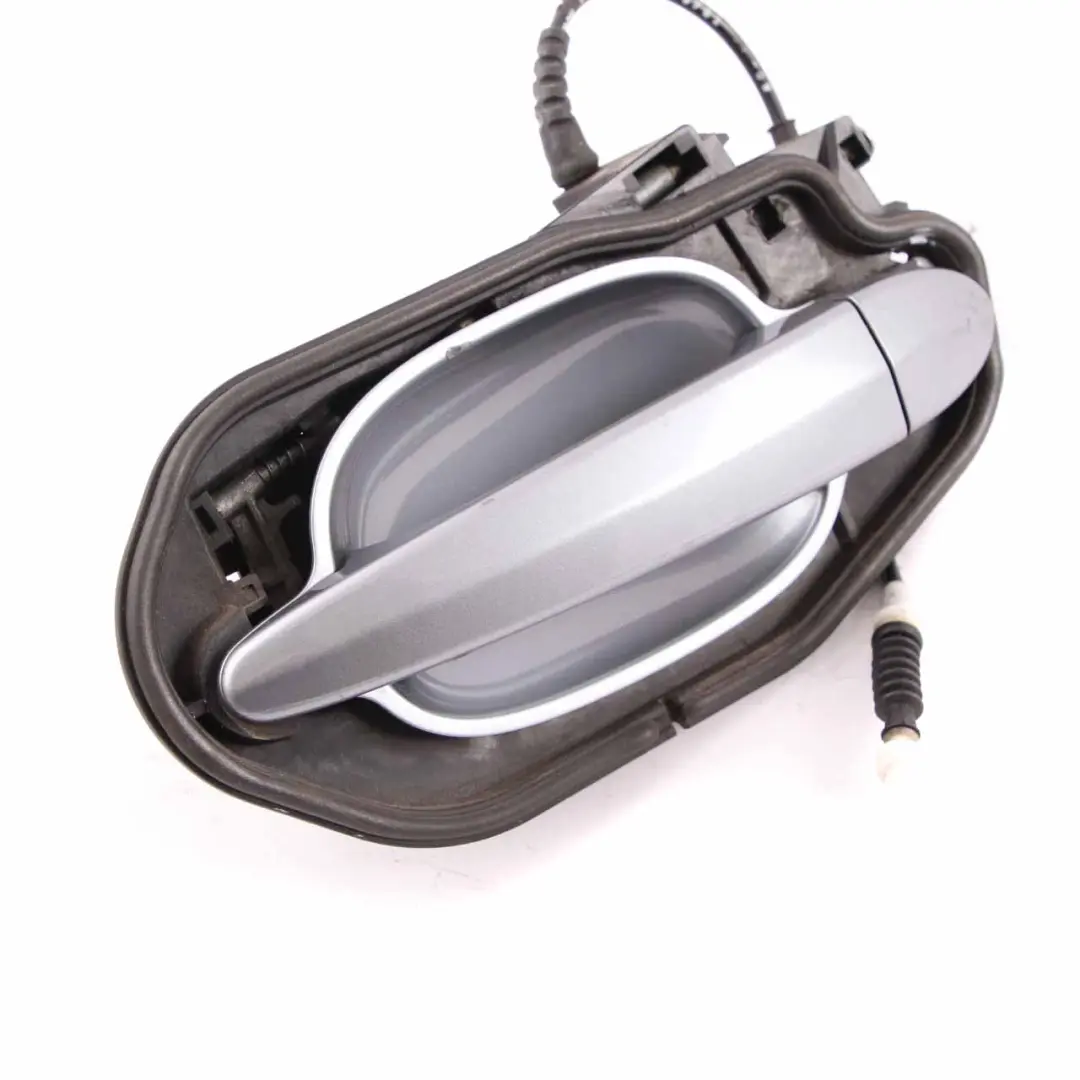 BMW E60 E61 Grab Handle Rear Left N/S Complete Unit Silbergrau Silver Grey - A08 - SKU 7034571-SBG1 - Part number 7034571