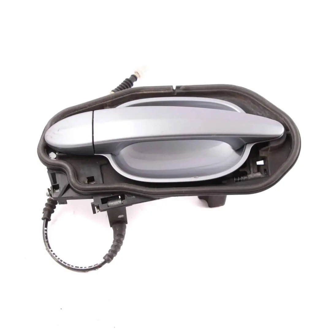 BMW E60 E61 Grab Handle Rear Left N/S Complete Unit Silbergrau Silver Grey - A08 - SKU 7034571-SBG1 - Part number 7034571