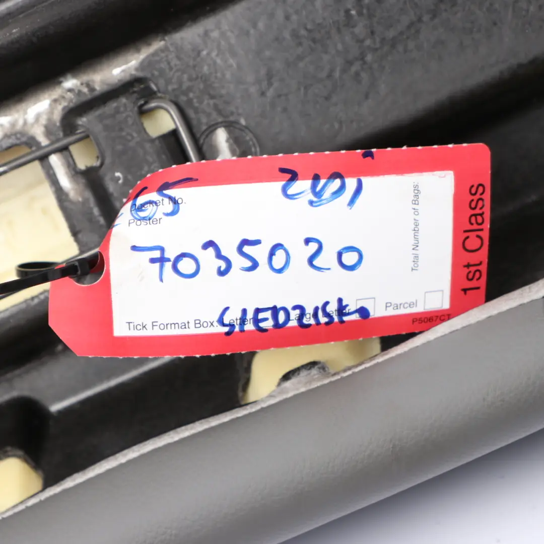 Bench Beige Interior Base Couch Leather Flannel Grey to BMW E65 Rear Seat with Part number 7035020 BMW E65 Rear Seat Bench Beige Interior Base Couch Leather Flannel Grey - SKU 7035020 - Part number 7035020