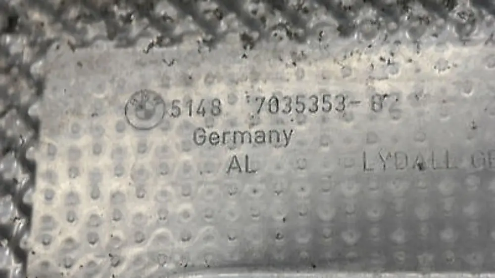 BMW 7 er E65 E66 E67 Wärmeisolierung Radhaus Hinten Links - SKU 7035353 - Teilenummer 7035353