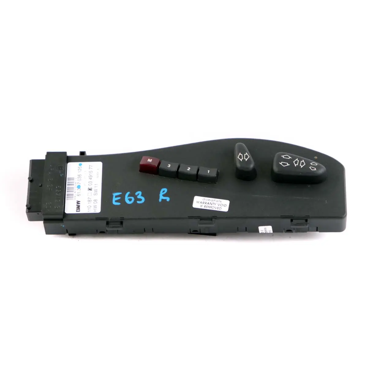 BMW E46 E63 E83 Pannello unità comando sedile anteriore destro  7036126