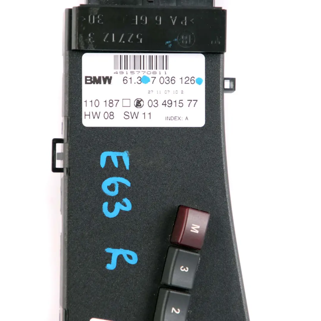 BMW E46 E63 E83 Panneau de commande siège avant droit interrupteur - SKU 7036126 - Numéro de pièce 7036126