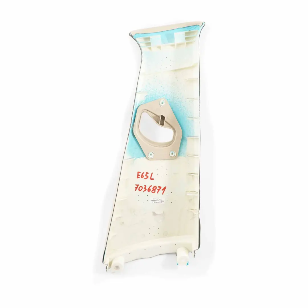 Verkleidung Säule Mitte Oben Links Creambeige für BMW E65 E66 mit Teilenummer 7036871 BMW E65 E66 Verkleidung Säule Mitte Oben Links Creambeige - SKU 7036871 - Teilenummer 7036871