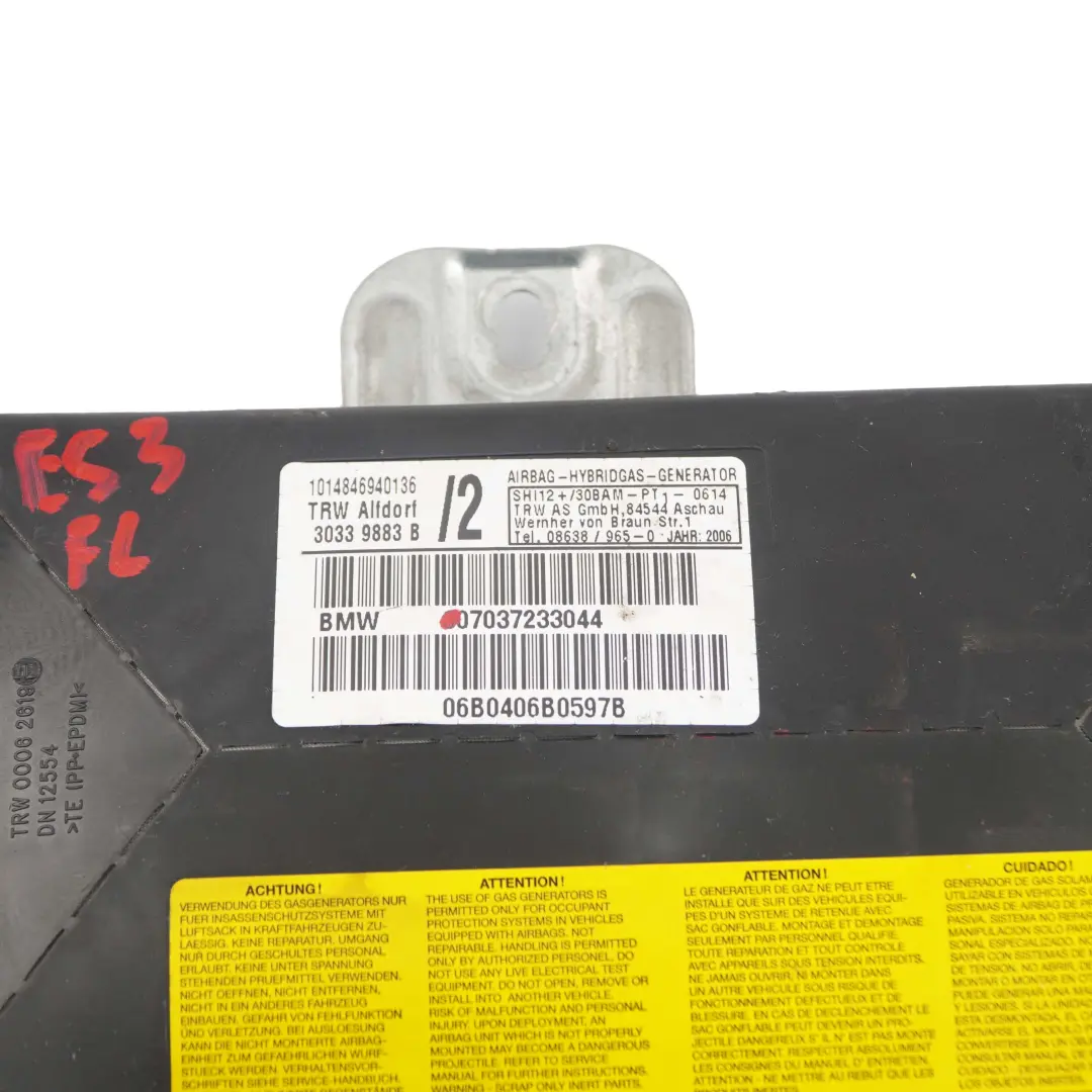 BMW E46 X5 E53 Modulo Aria Porta Anteriore Sinistra 7212 - SKU 7037233 - Numero di parte 7037233