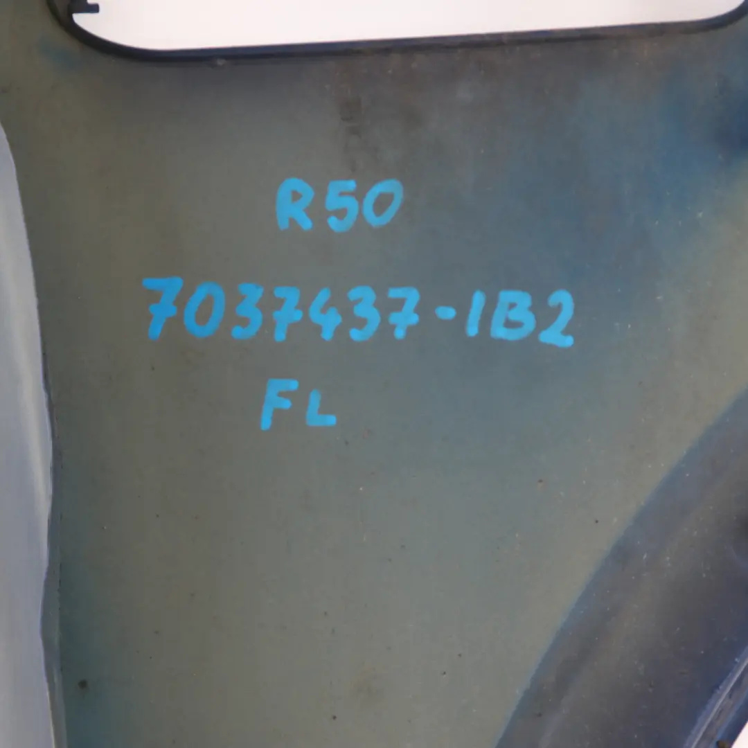 Front Left N/S Side Panel Fender Wing Indi Blue - 862 to Mini R50 R52 R53 with Part number 7037437 Mini R50 R52 R53 Front Left N/S Side Panel Fender Wing Indi Blue - 862 - SKU 7037437-IB2 - Part number 7037437