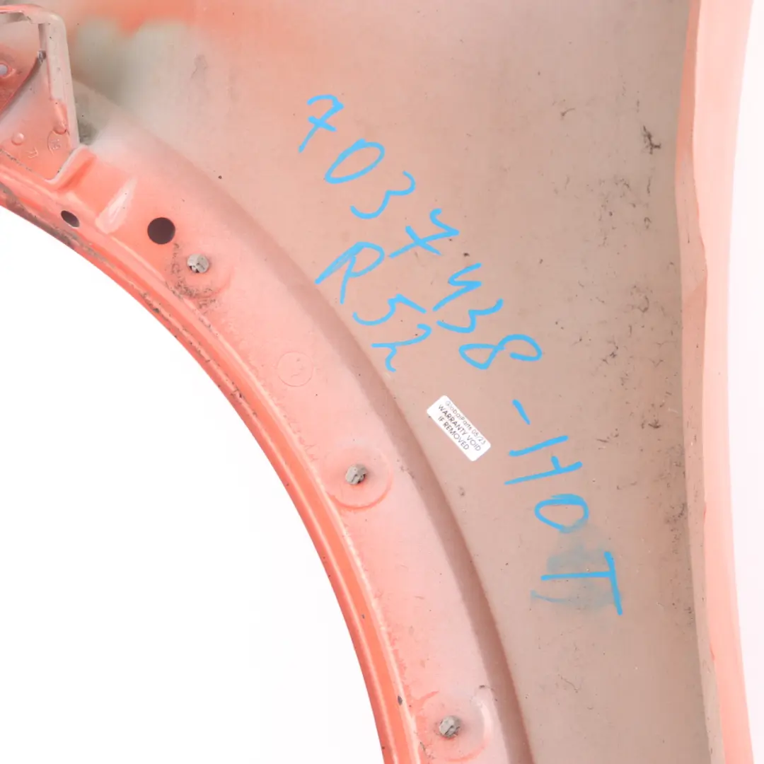 Side Panel Mini R50 R52 R53 Front Right O/S Wing Fender Hot Orange - A26 to with Part number 7037438 Side Panel Mini R50 R52 R53 Front Right O/S Wing Fender Hot Orange - A26 - SKU 7037438-HOT - Part number 7037438