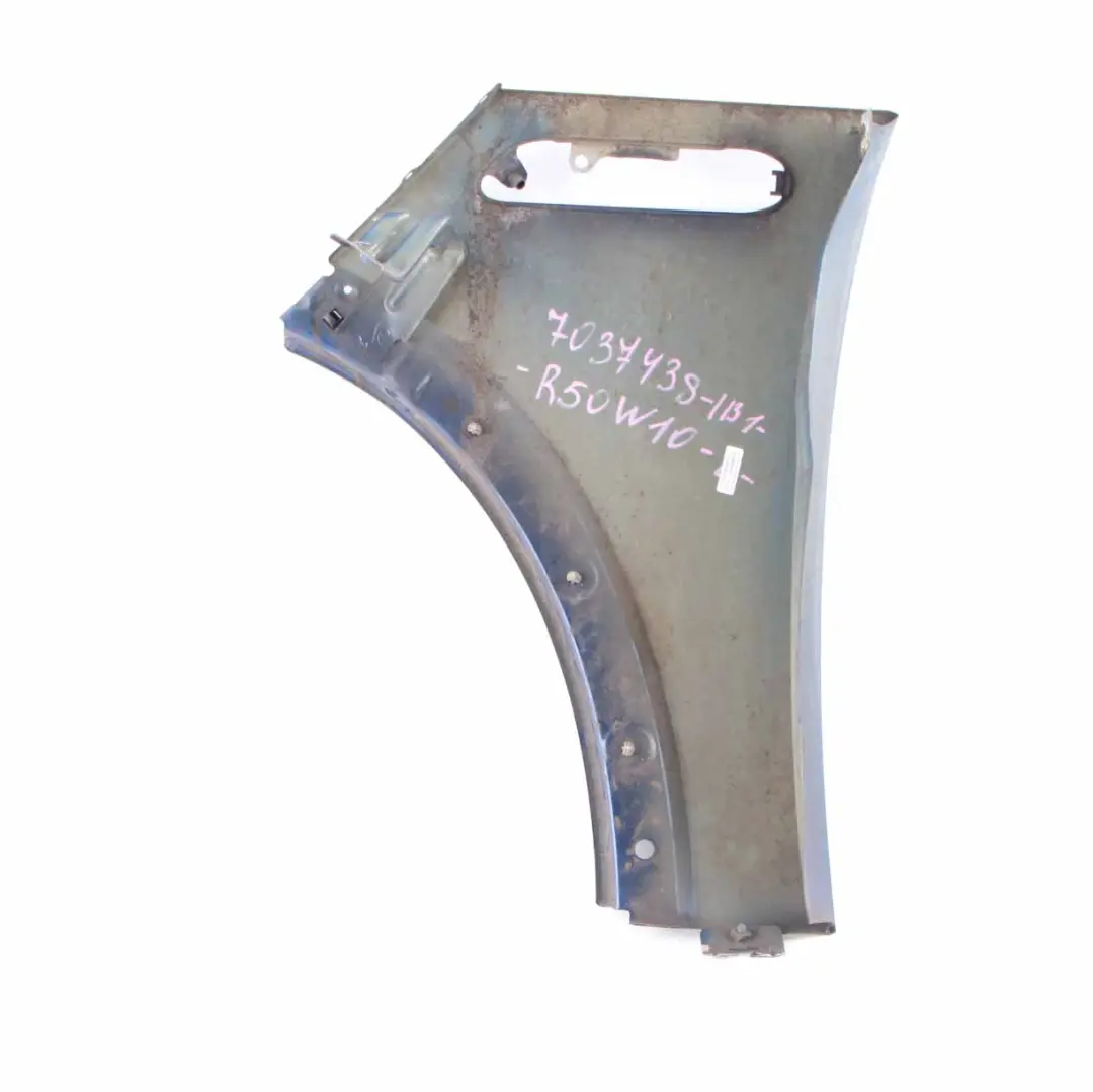 Side Panel Mini R50 R52 R53 Front Right O/S Fender Wing Indi Blue Metallic - 862 to with Part number 7037438 Side Panel Mini R50 R52 R53 Front Right O/S Fender Wing Indi Blue Metallic - 862 - SKU 7037438-IB1 - Part number 7037438