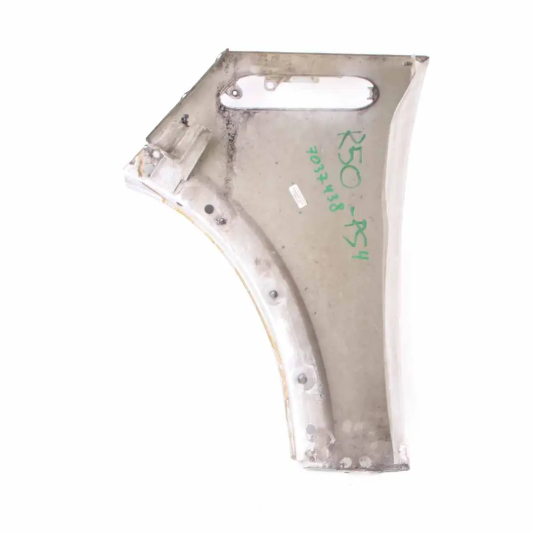 Seitenwand vorn rechts Pure Silver Silber für BMW Mini Cooper 1 R50 R52 R53 mit Teilenummer 7037438 BMW Mini Cooper 1 R50 R52 R53 Seitenwand vorn rechts Pure Silver Silber - SKU 7037438-PS4 - Teilenummer 7037438