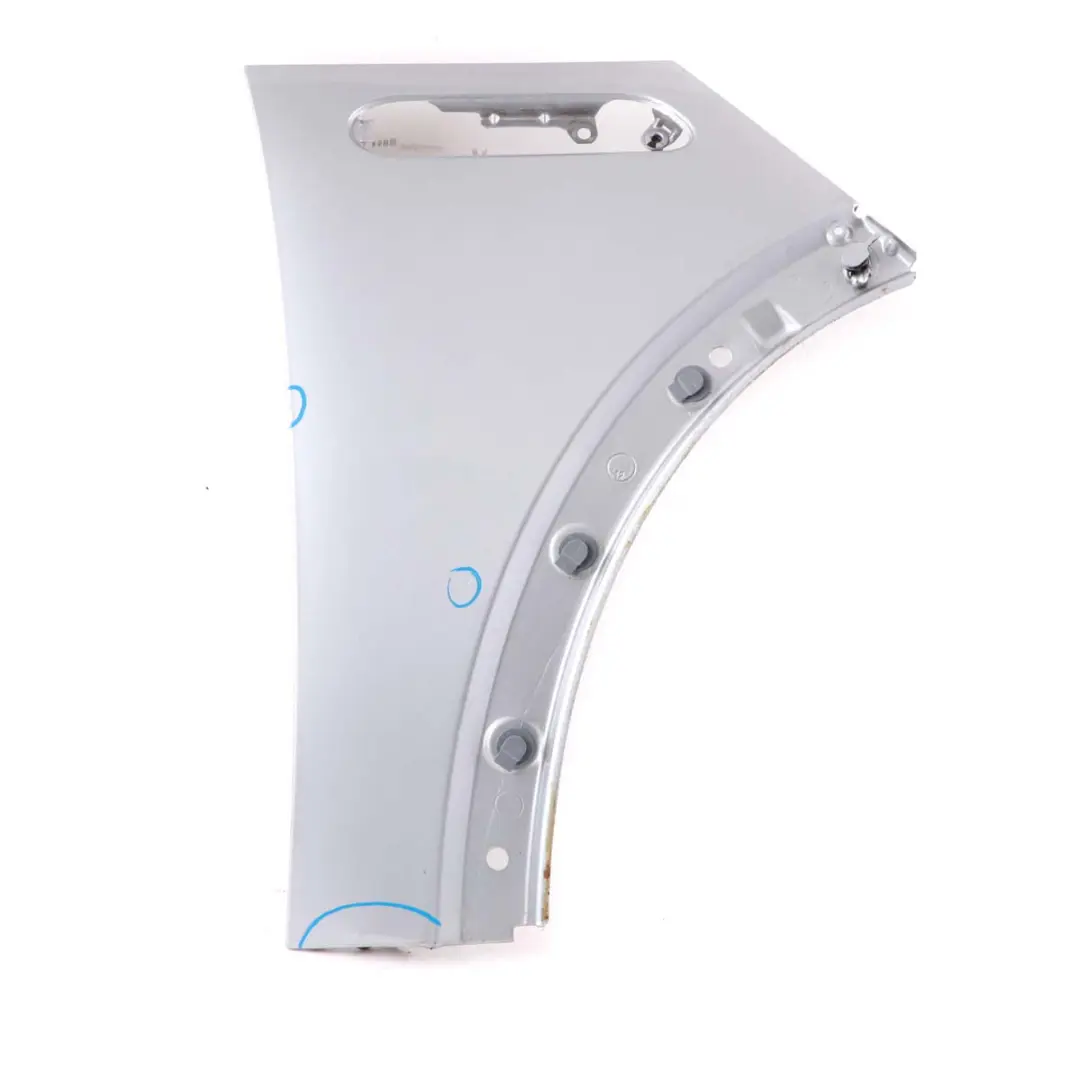 Front Right O/S Side Panel Fender Wing Pure Silver to Mini Cooper One 6 R50 R53 with Part number 7037438 Mini Cooper One 6 R50 R53 Front Right O/S Side Panel Fender Wing Pure Silver - SKU 7037438-PS6 - Part number 7037438