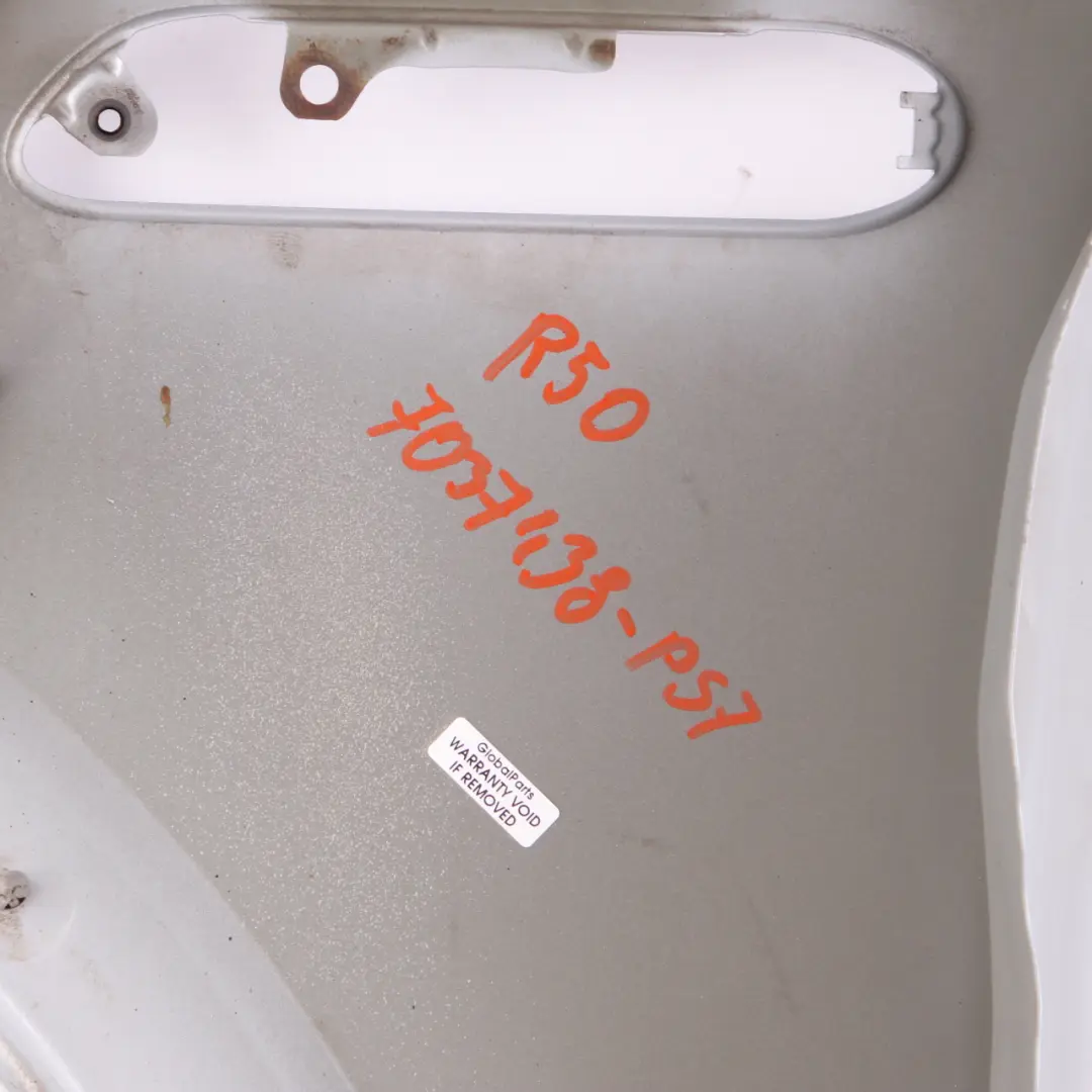 Front Right O/S Side Panel Fender Wing Pure Silver to Mini Cooper One R50 R53 with Part number 7037438 Mini Cooper One R50 R53 Front Right O/S Side Panel Fender Wing Pure Silver - SKU 7037438-PS7 - Part number 7037438