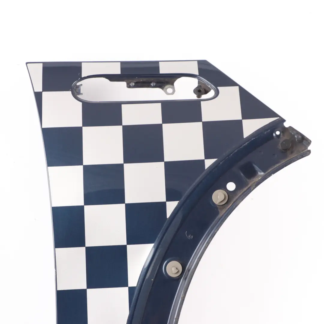 Side Panel Mini R50 R52 R53 Front Right O/S Fender Wing Space Blue Metallic A49 to with Part number 7037438 Side Panel Mini R50 R52 R53 Front Right O/S Fender Wing Space Blue Metallic A49 - SKU 7037438-SPA - Part number 7037438