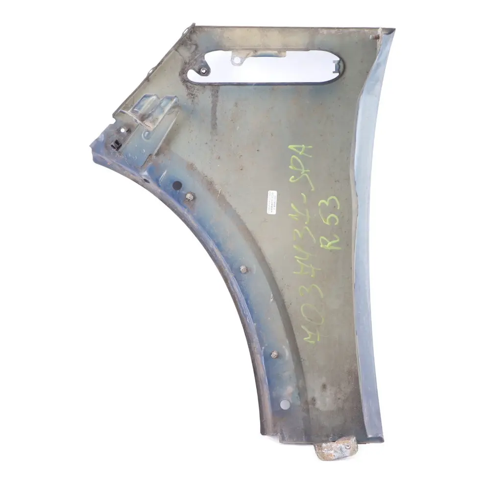Side Panel Mini R50 R52 R53 Front Right O/S Fender Wing Space Blue Metallic A49 to with Part number 7037438 Side Panel Mini R50 R52 R53 Front Right O/S Fender Wing Space Blue Metallic A49 - SKU 7037438-SPA - Part number 7037438