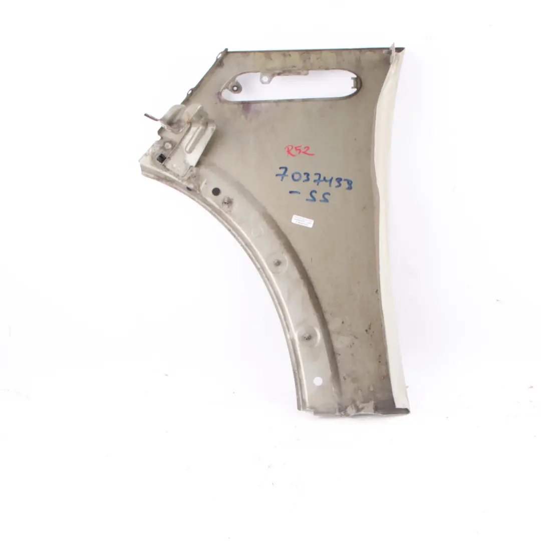 Side Panel Mini R50 R52 R53 Front Right O/S Fender Wing Sparkling Silver - A60 to with Part number 7037438 Side Panel Mini R50 R52 R53 Front Right O/S Fender Wing Sparkling Silver - A60 - SKU 7037438-SS - Part number 7037438
