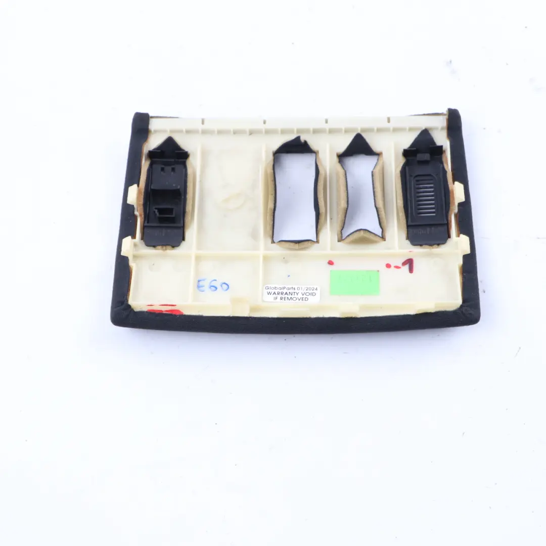 Headlining Roof Cover BMW E60 LCI Front Trim Switch Black Anthracit to with Part number 7037685 Headlining Roof Cover BMW E60 LCI Front Trim Switch Black Anthracit - SKU 7037685-1 - Part number 7037685