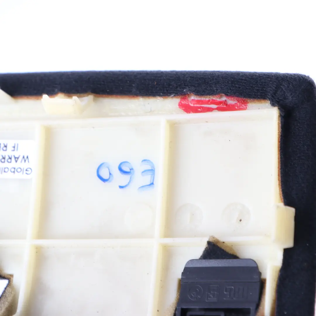 Headlining Roof Cover BMW E60 LCI Front Trim Switch Black Anthracit to with Part number 7037685 Headlining Roof Cover BMW E60 LCI Front Trim Switch Black Anthracit - SKU 7037685-1 - Part number 7037685