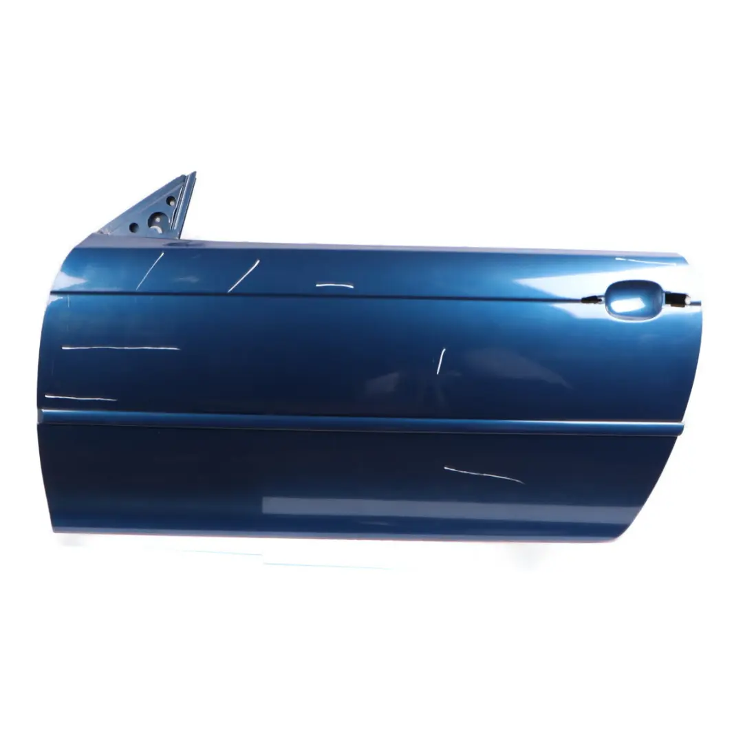 Door Front Left N/S Topaz Blue Metallic - 364 to BMW E46 Coupe Convertible with Part number 7038091 BMW E46 Coupe Convertible Door Front Left N/S Topaz Blue Metallic - 364 - SKU 7038091-TPB - Part number 7038091