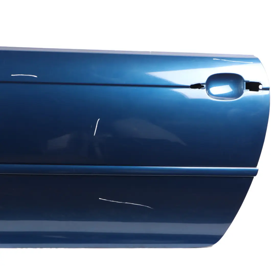 Door Front Left N/S Topaz Blue Metallic - 364 to BMW E46 Coupe Convertible with Part number 7038091 BMW E46 Coupe Convertible Door Front Left N/S Topaz Blue Metallic - 364 - SKU 7038091-TPB - Part number 7038091