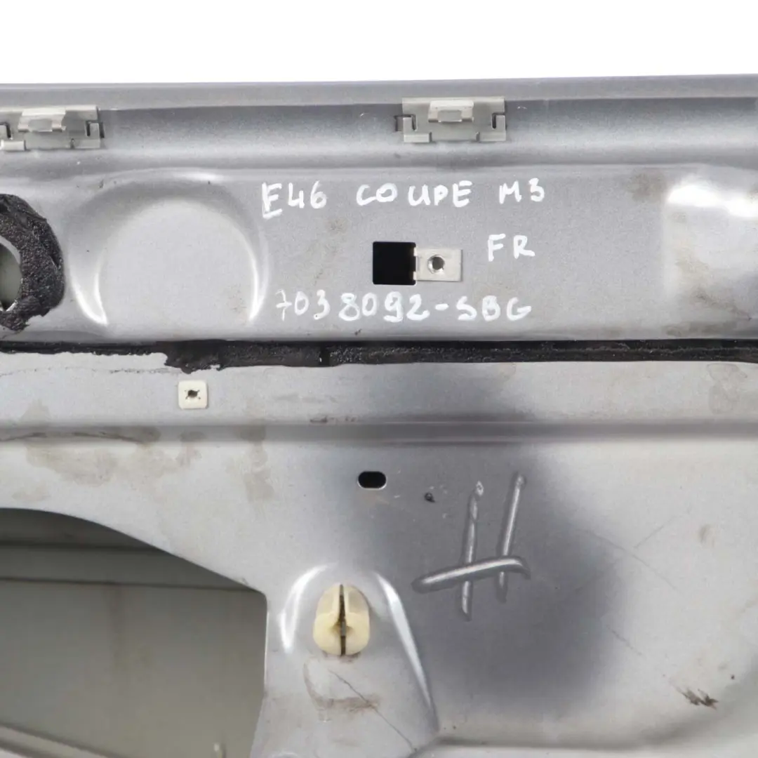 Door Front Right O/S Coupe Convertible Silbergrau Silver Grey - A08 to BMW E46 with Part number 7038092 BMW E46 Door Front Right O/S Coupe Convertible Silbergrau Silver Grey - A08 - SKU 7038092-SBG - Part number 7038092