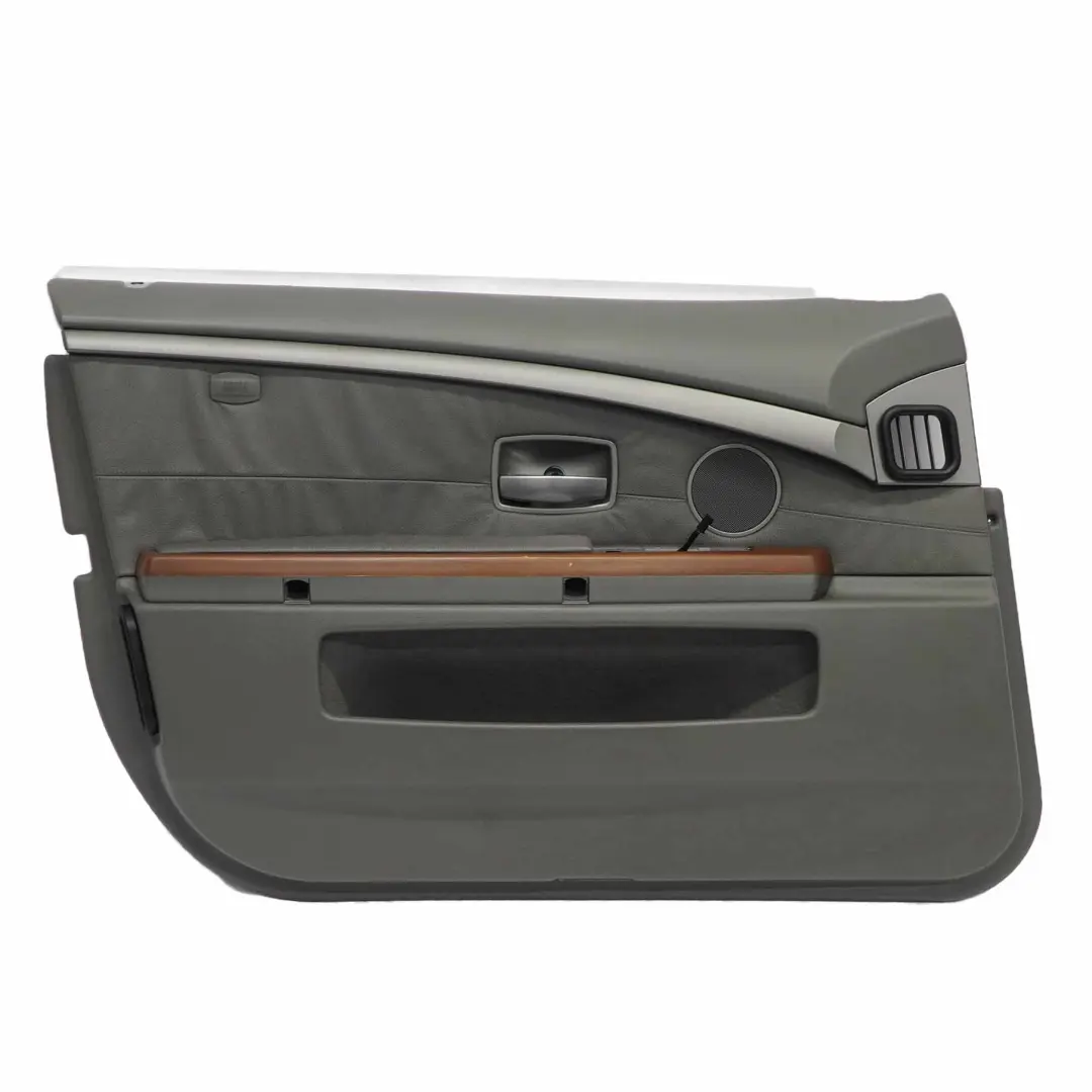 BMW E65 E66 Panneau Garniture de Carte de Porte Avant Gauche Cuir Gris - SKU 7038493 - Numéro de pièce 7038493