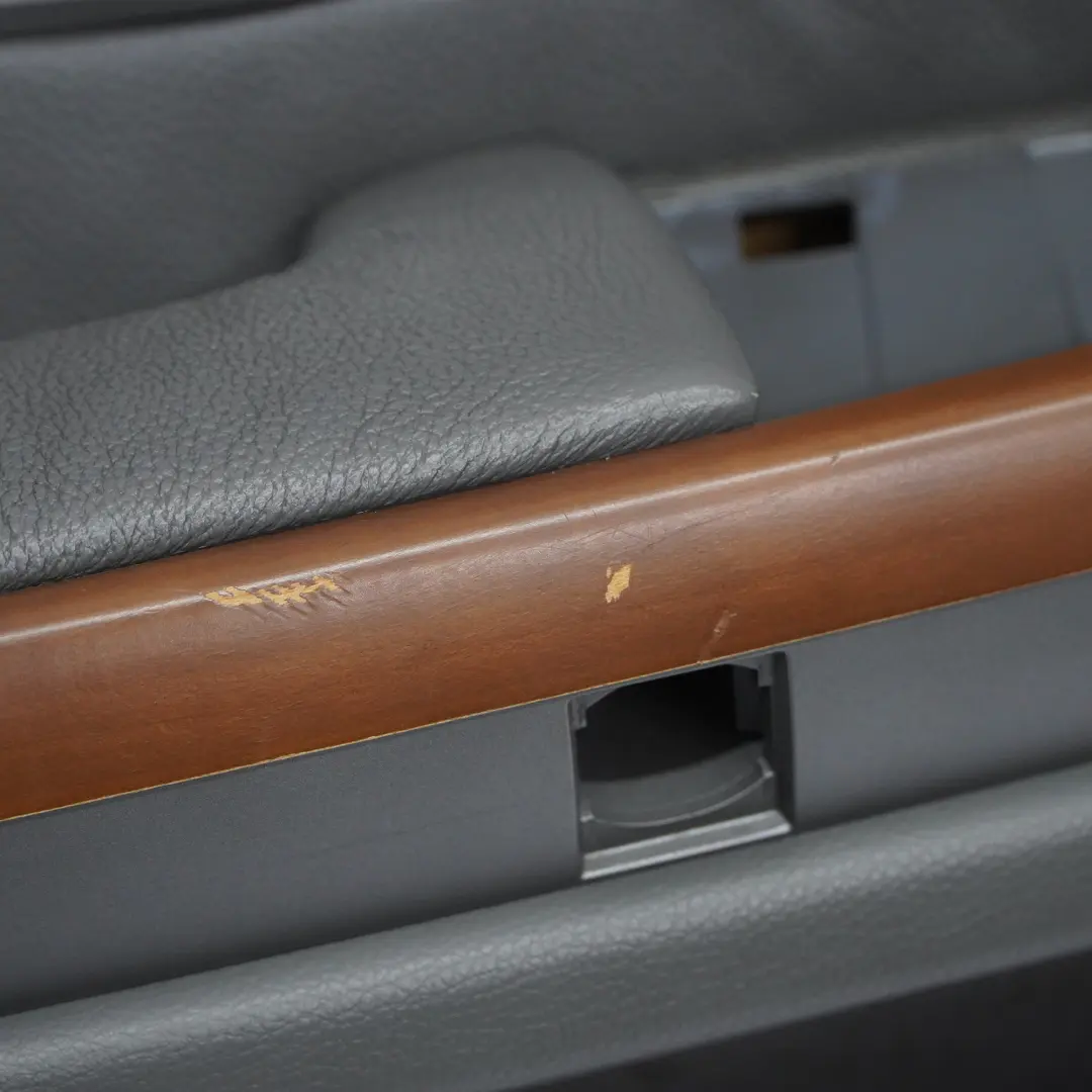 BMW E65 E66 Scheda Porta Anteriore Sinistra Pannello Rivestimento Pelle Grigia - SKU 7038493 - Numero di parte 7038493